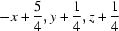 [-x+{\script{5\over 4}}, y+{\script{1\over 4}}, z+{\script{1\over 4}}]