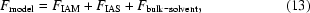 [F_{\rm model} = F_{\rm IAM} + F_{\rm IAS} + F_{{\rm bulk}{\hbox {-}}{\rm solvent}}, \eqno (13)]