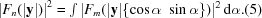 [{|F_{n}(|{\bf y}|)|^{2} = \textstyle\int|F_m(|{\bf y}|\{\cos \alpha \,\, \sin \alpha \})|^{2} \, {\rm d} \alpha. \eqno (5)}]