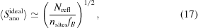 [\langle S_{\rm ano}^{\rm ideal}\rangle \simeq \left ({{N_{\rm refl}} \over {n_{\rm sites}f_B}}\right)^{1/2}, \eqno(17)]