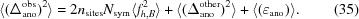 [\langle(\Delta_{\rm ano}^{\rm obs})^2\rangle = 2n_{\rm sites}N_{\rm sym}\langle f_{h,B}^2\rangle +\langle(\Delta _{\rm ano}^{\rm other})^2\rangle + \langle(\varepsilon_{\rm ano})\rangle. \eqno(35)]