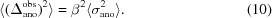 [\langle(\Delta_{\rm ano}^{\rm obs})^2\rangle = \beta^2\langle \sigma_{\rm ano}^2\rangle. \eqno(10)]