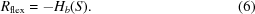 [{R_{\rm flex}} = - {H_b}(S). \eqno (6)]