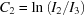 [{C_2} = \ln \left({{{{I_2}} \mathord{\left/ {\vphantom {{{I_2}} {{I_3}}}} \right. \kern-\nulldelimiterspace} {{I_3}}}} \right)]